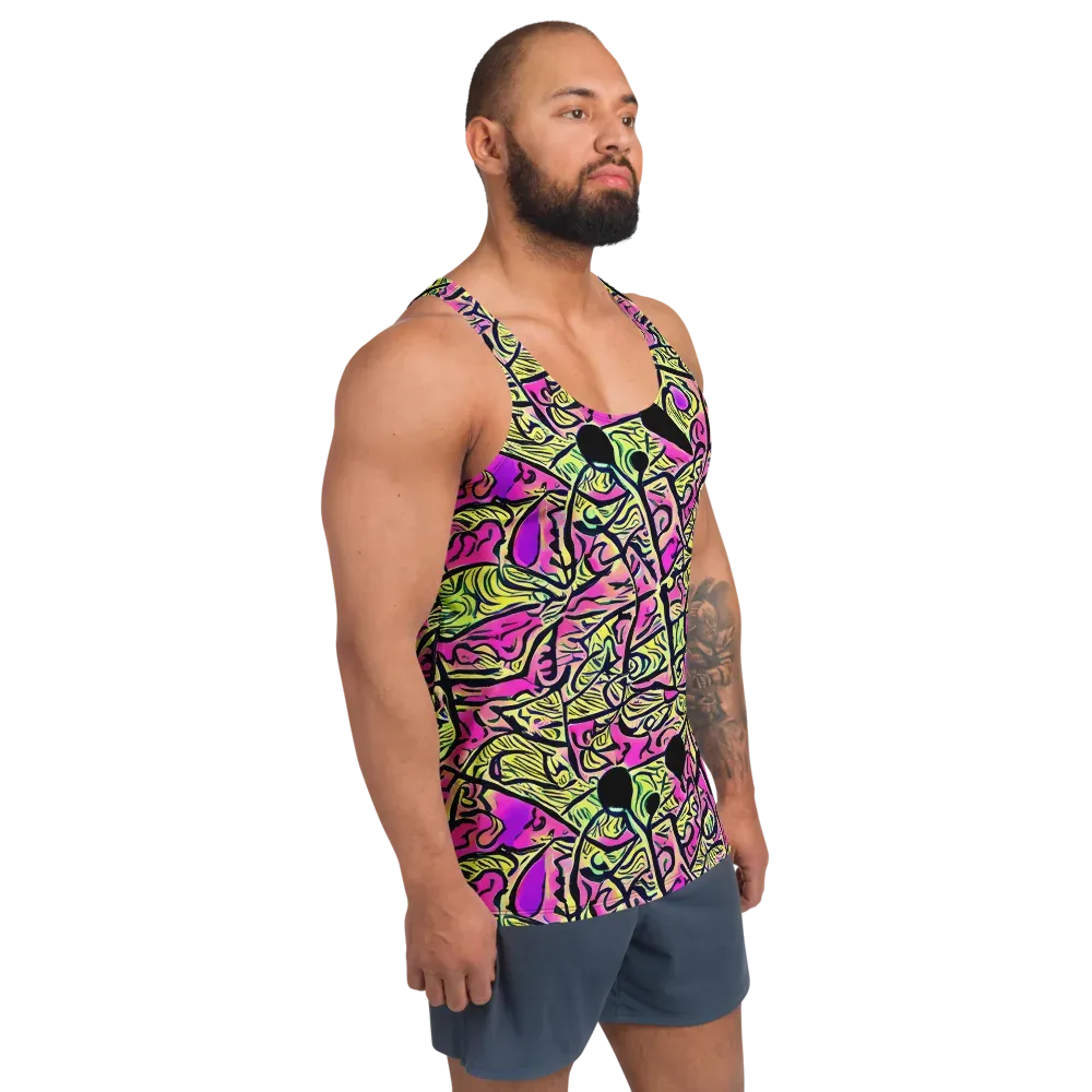 Luminous Scribble on Men's Tank Top — Right Front
