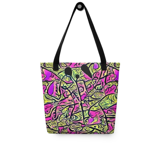 Luminous Scribble on a Tote Bag