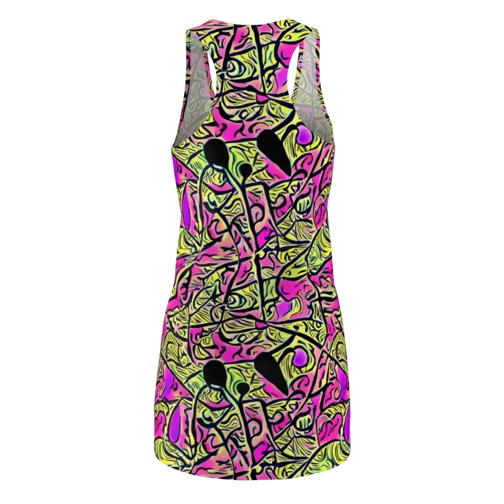 Luminous Scribble on Racerback Dress — Back
