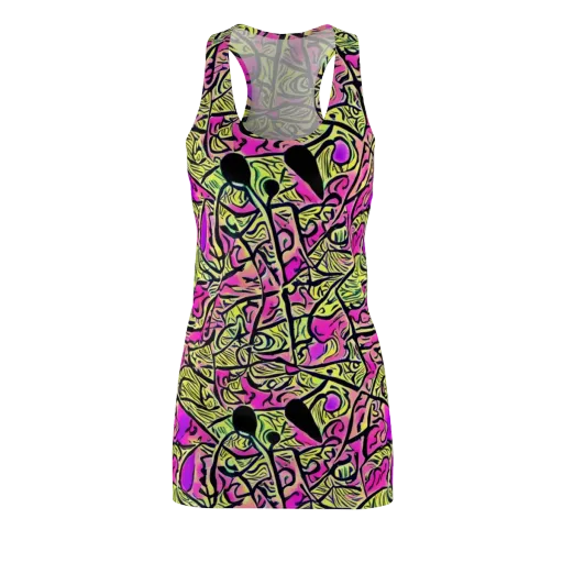 Luminous Scribble on a Racerback Dress