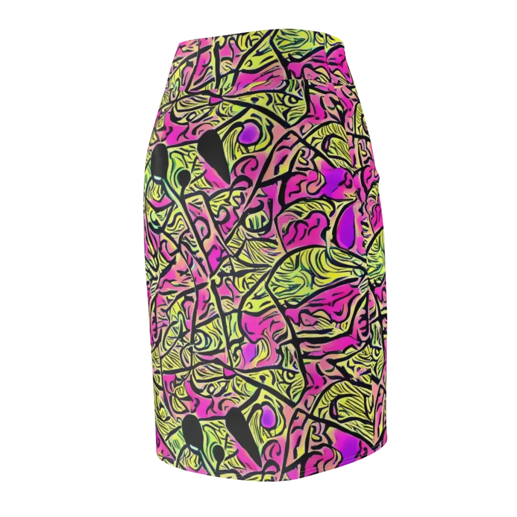 Luminous Scribble on Pencil Skirt — Back Side