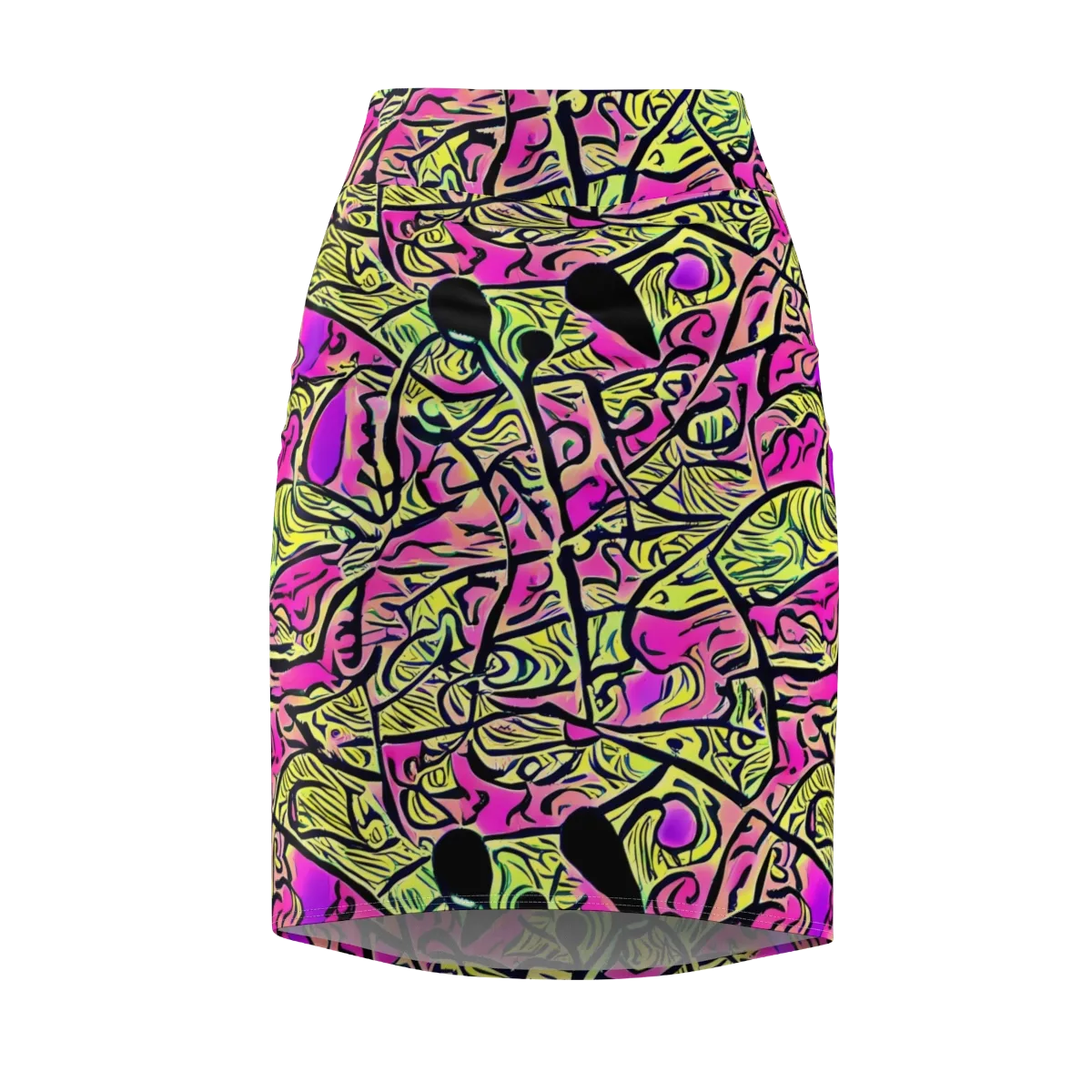 Luminous Scribble on Pencil Skirt — Front