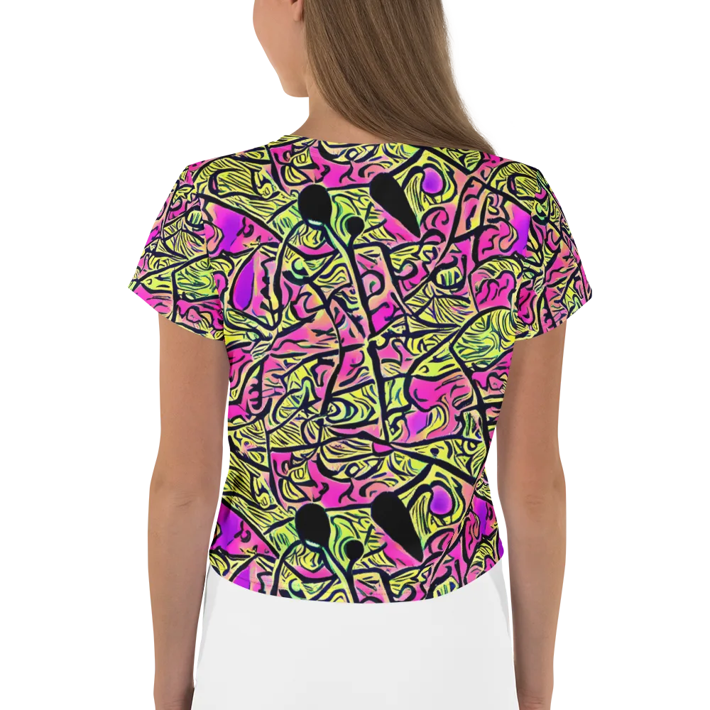 Luminous Scribble on Crop Tee — Back