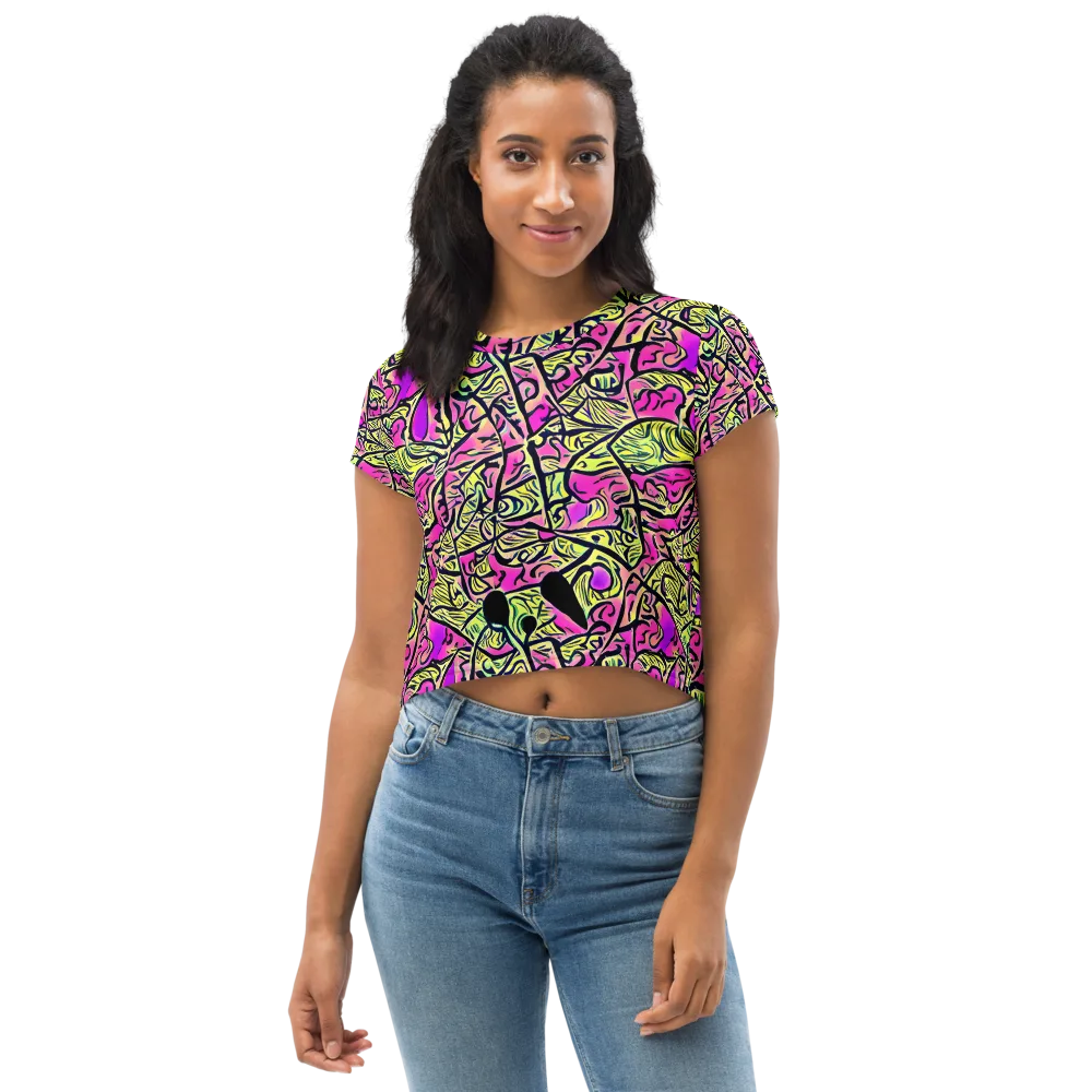 Luminous Scribble on Crop Tee — Front