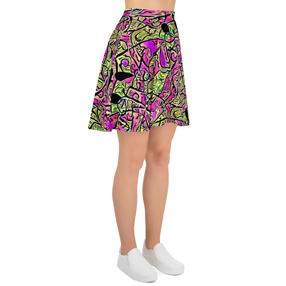 Luminous Scribble on Skater Skirt — Right