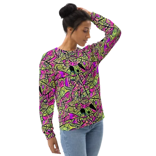 Luminous Scribble on a Sweatshirt