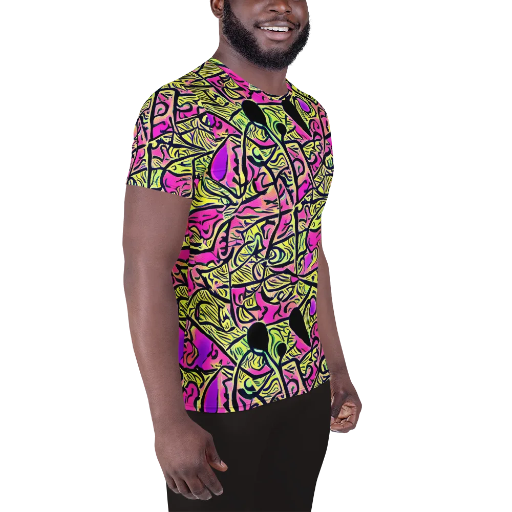 Luminous Scribble on Men's Athletic T-Shirt — Right