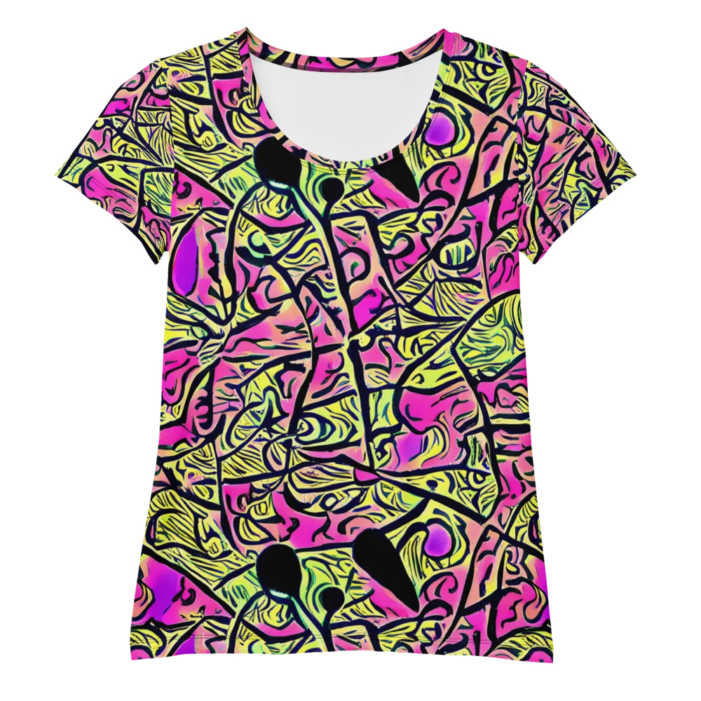 Luminous Scribble on Women's Athletic T-Shirt — Front