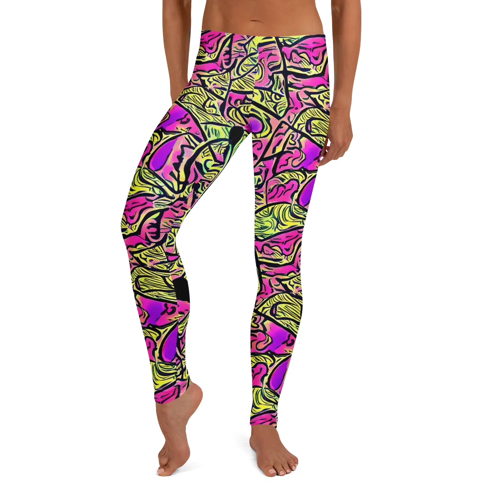 Luminous Scribble on Leggings — Front