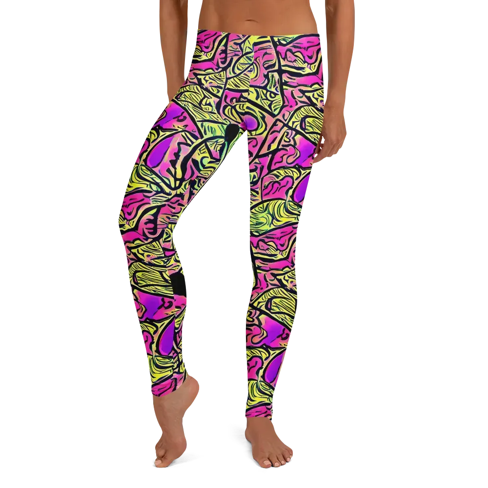 Luminous Scribble on Leggings — Front