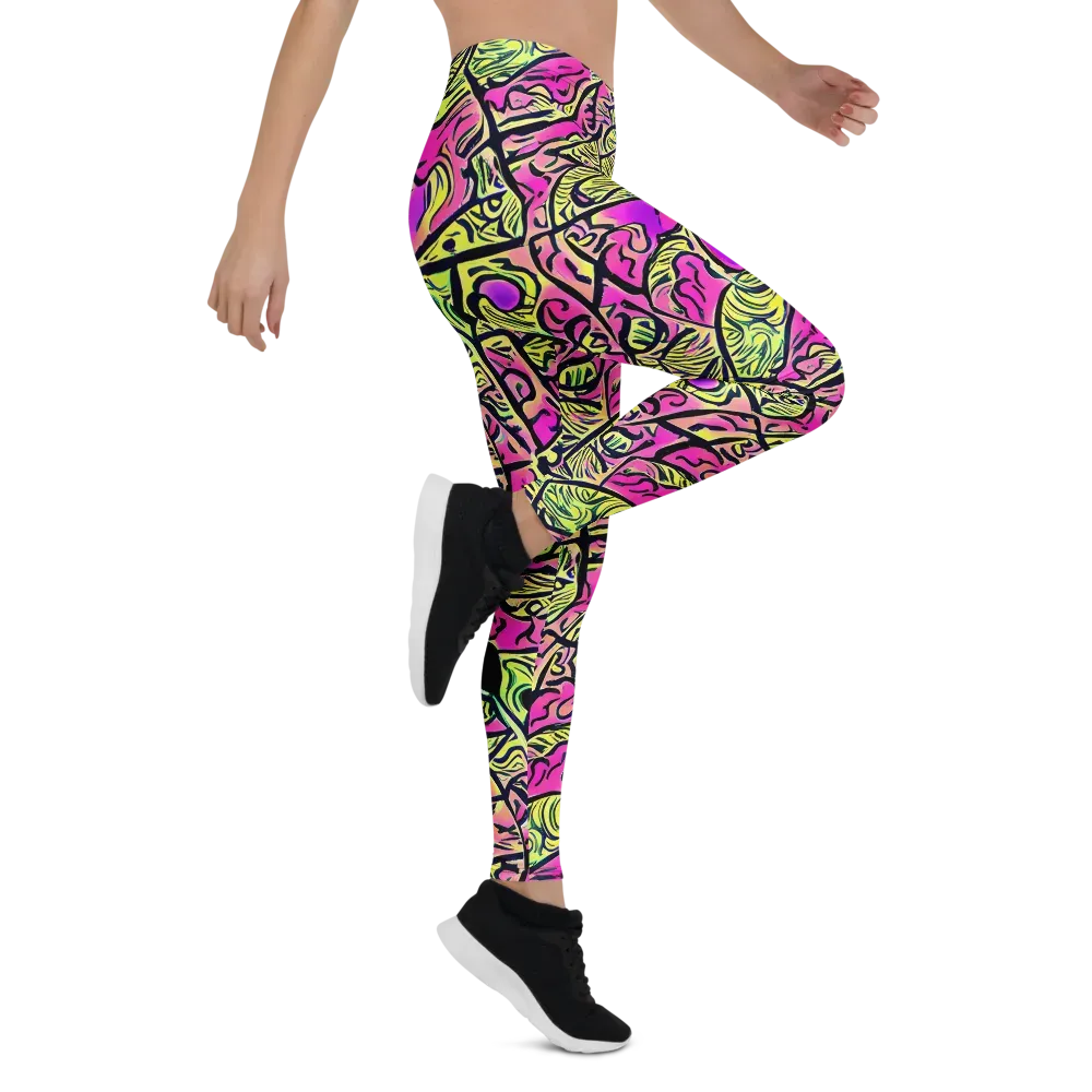 Luminous Scribble on Leggings — Right