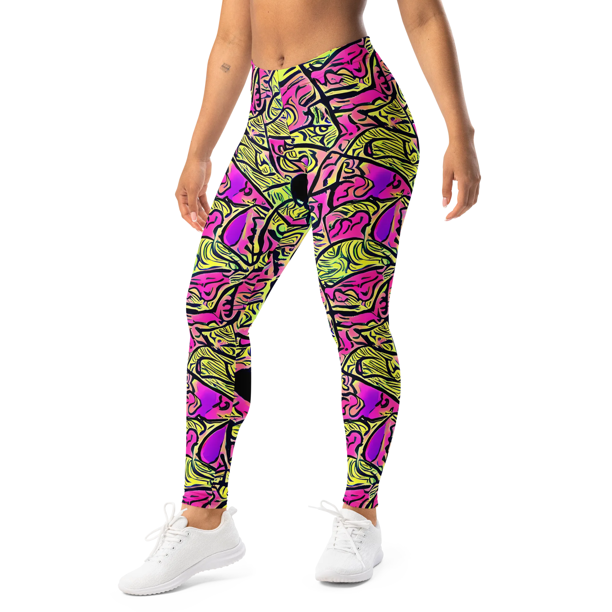 Luminous Scribble on Leggings — Left Front