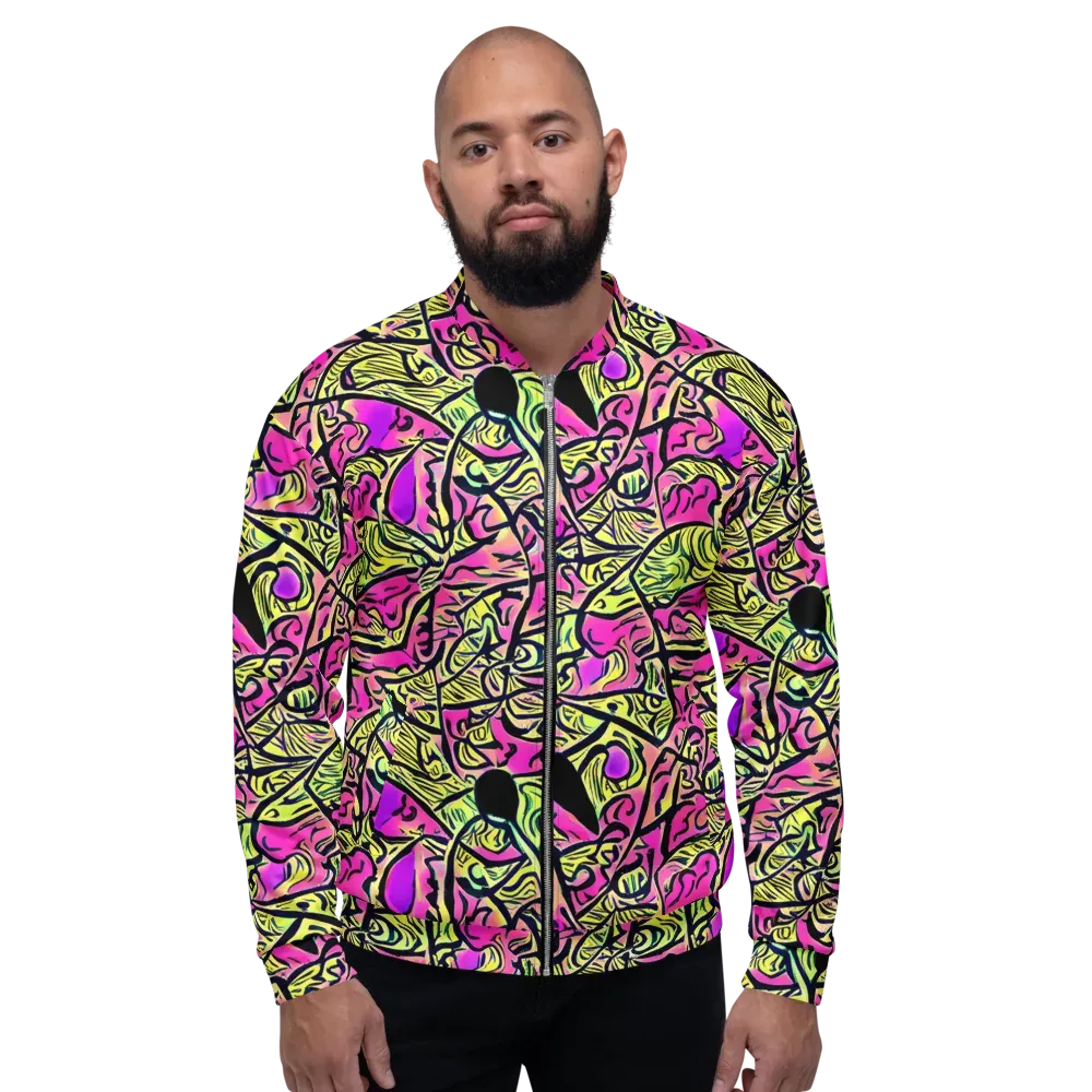 Luminous Scribble on Bomber Jacket — Front