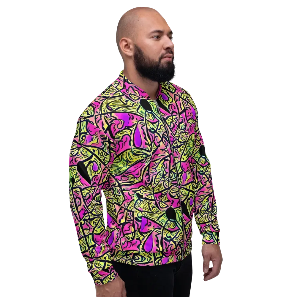 Luminous Scribble on Bomber Jacket — Right