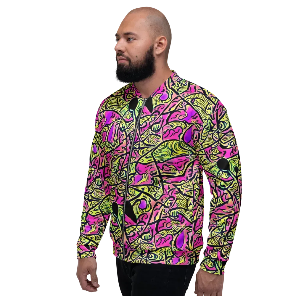 Luminous Scribble on Bomber Jacket — Left