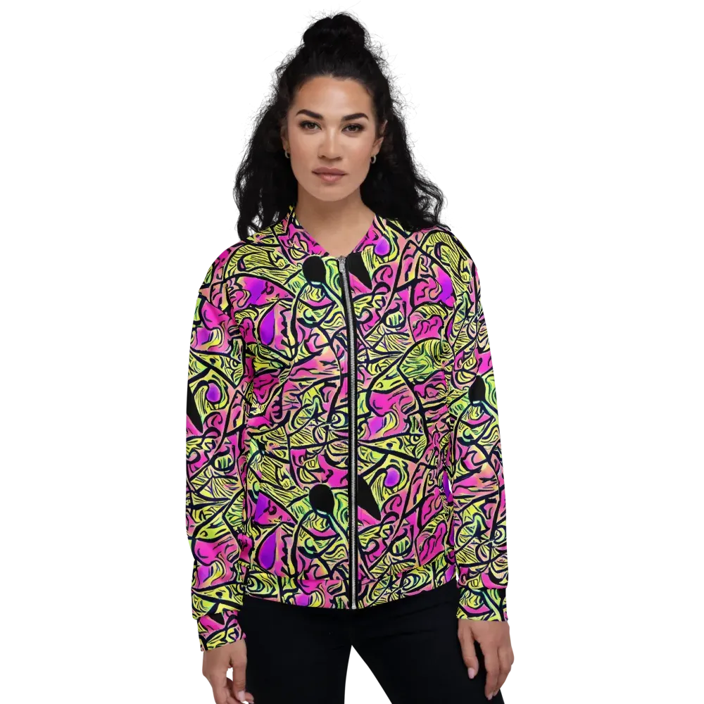 Luminous Scribble on Bomber Jacket — Front
