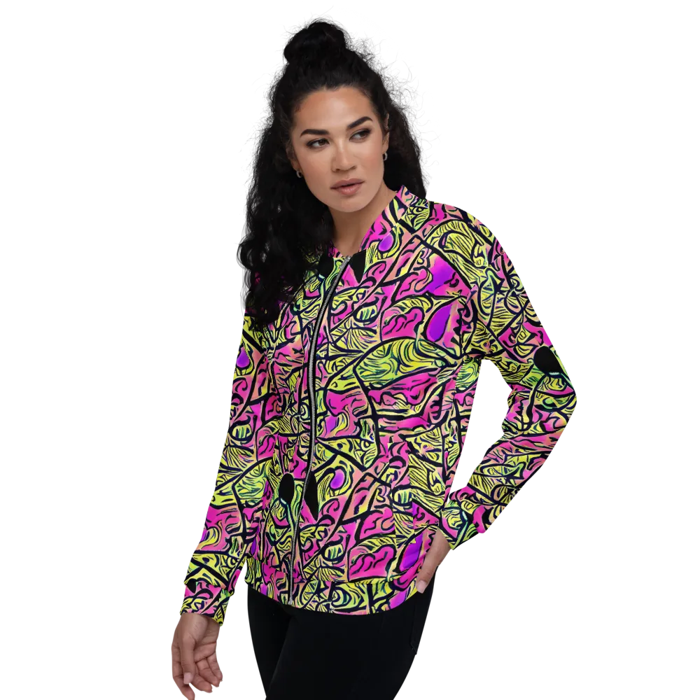 Luminous Scribble on Bomber Jacket — Left