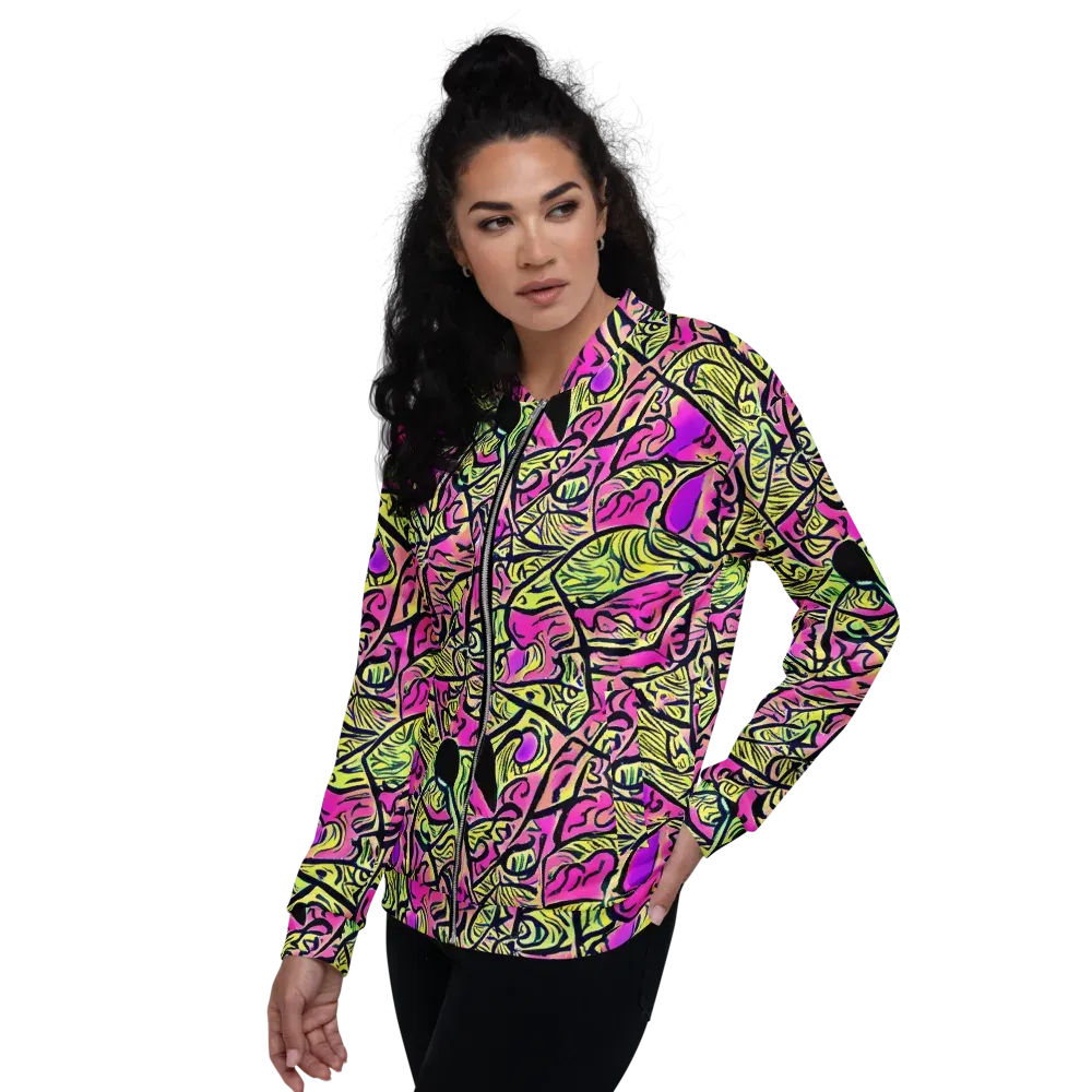 Luminous Scribble on Bomber Jacket — Left