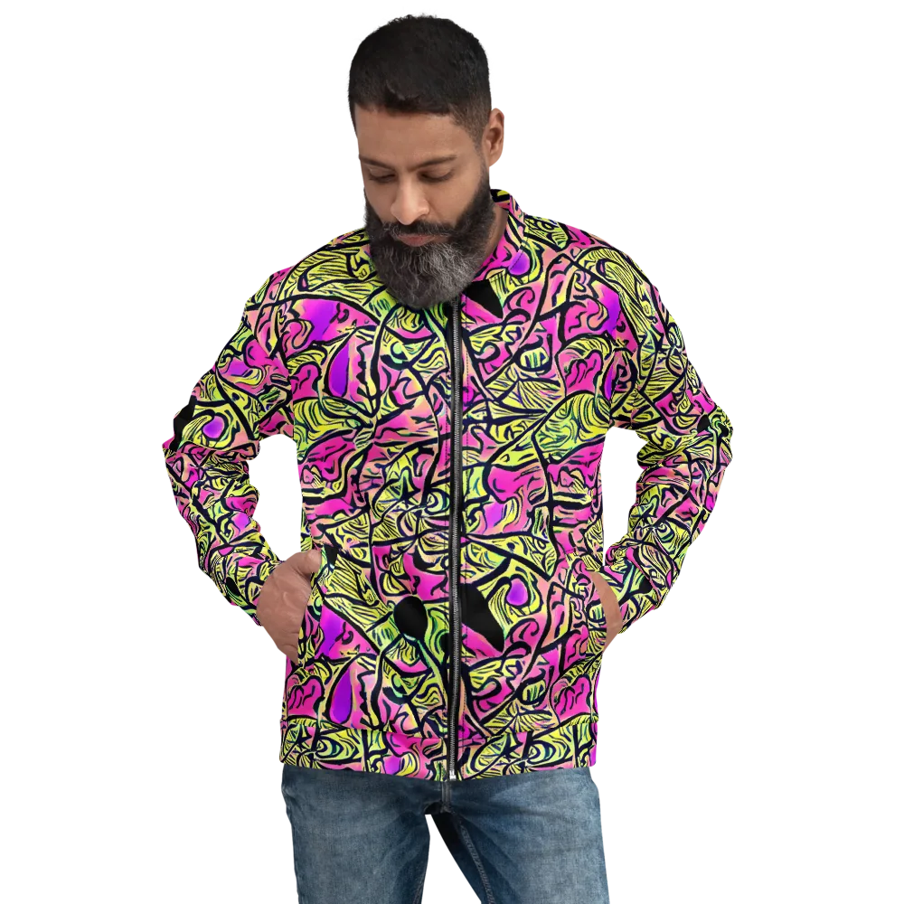 Luminous Scribble on Bomber Jacket — Front
