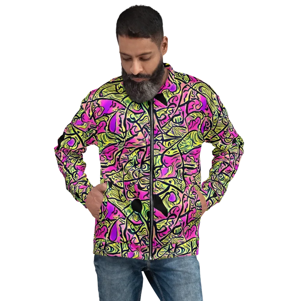 Luminous Scribble on Bomber Jacket — Front