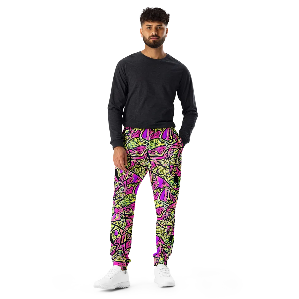 Luminous Scribble on Men's Joggers — Front