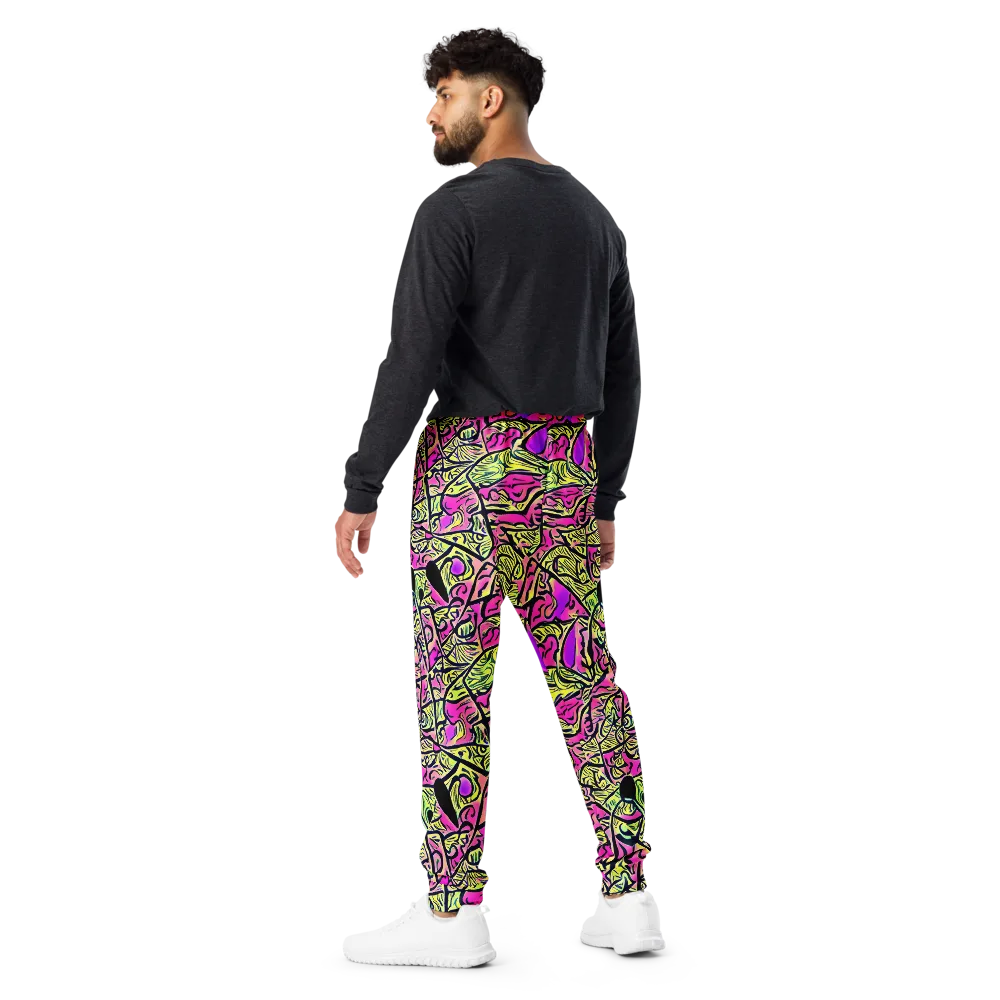 Luminous Scribble on Men's Joggers — Back