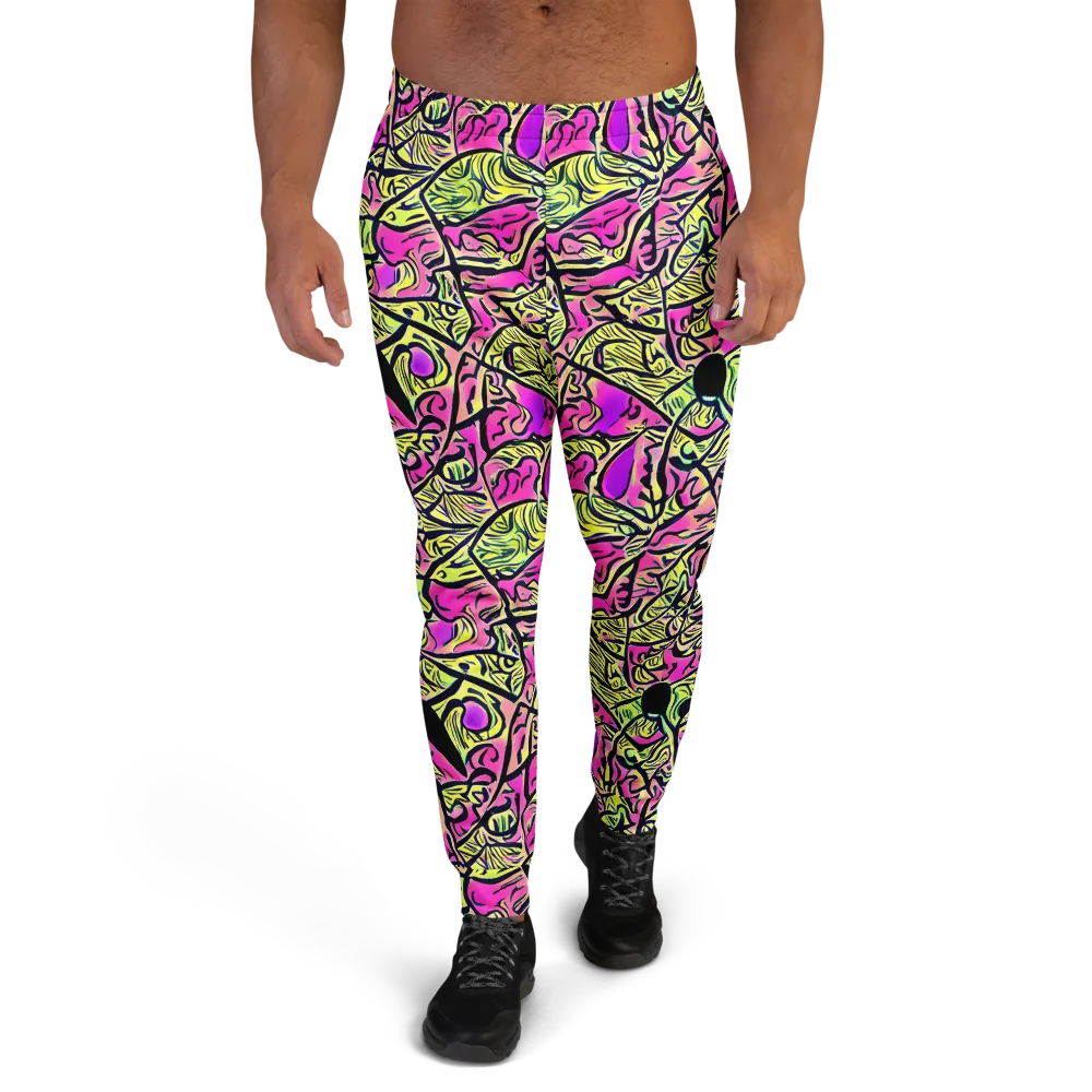 Luminous Scribble on Men's Joggers — Front