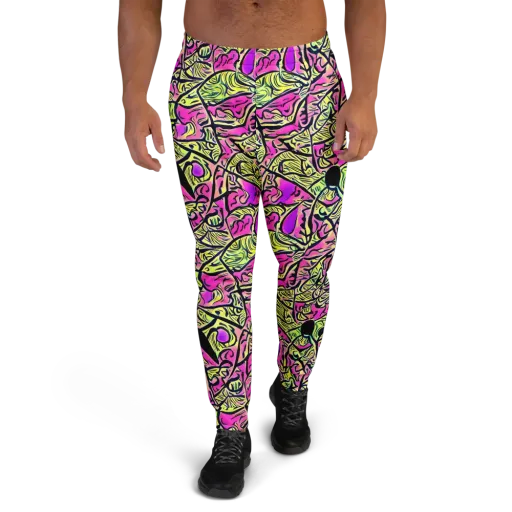 Luminous Scribble on a Men's Joggers