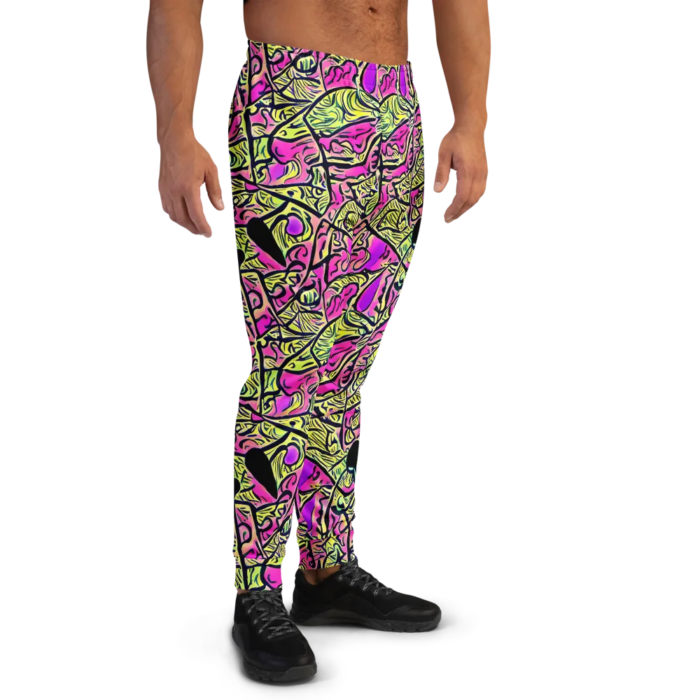 Luminous Scribble on Men's Joggers — Right