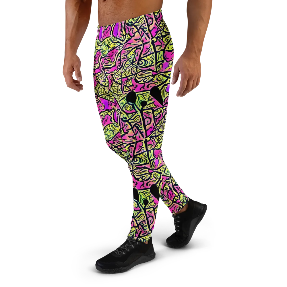 Luminous Scribble on Men's Joggers — Left