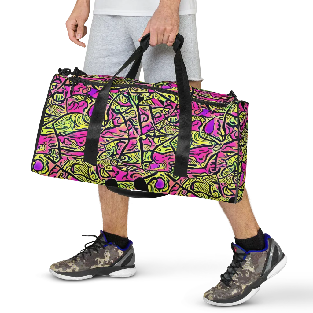 Luminous Scribble on Duffle Bag — Front