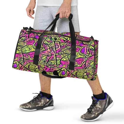 Luminous Scribble on a Duffle Bag