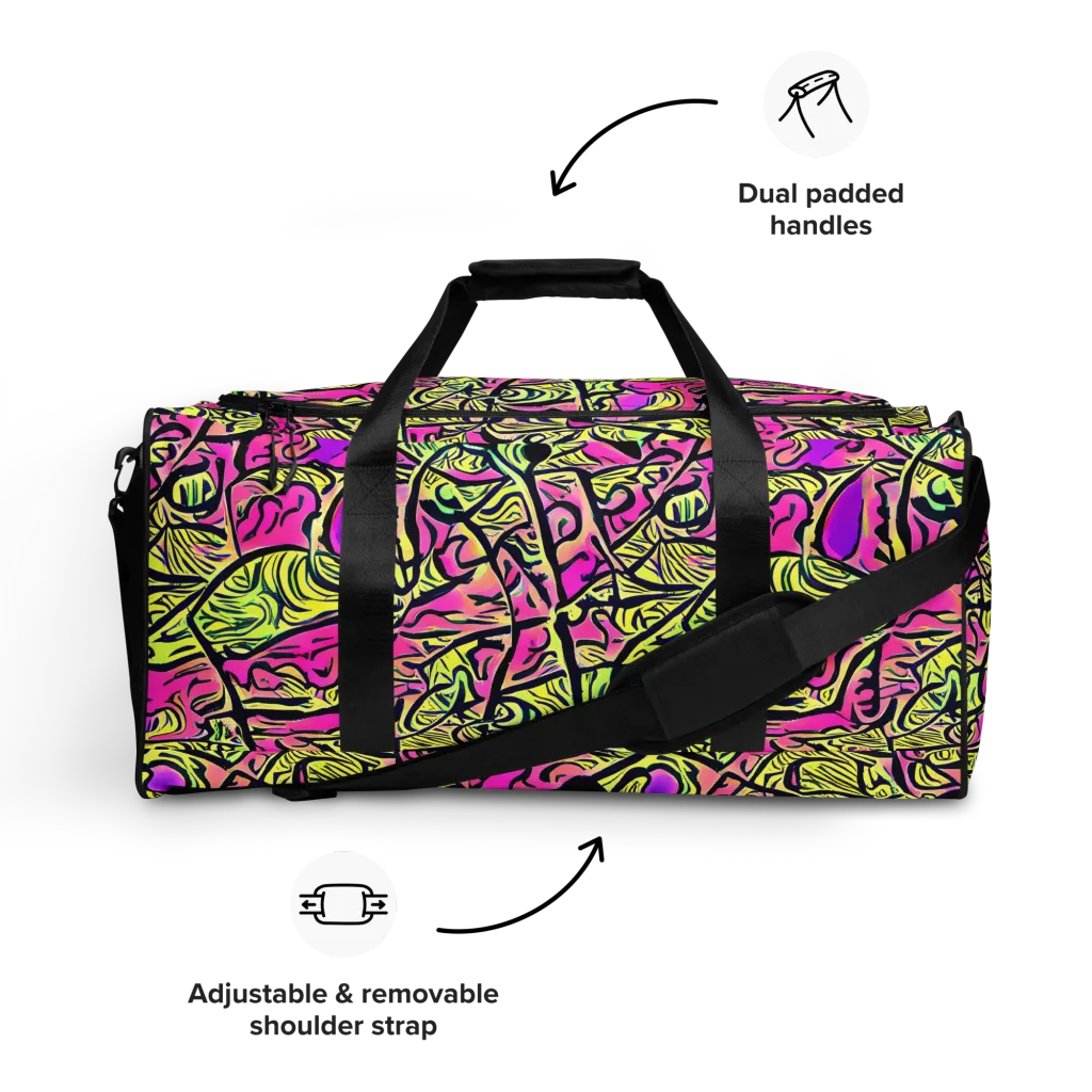 Luminous Scribble on Duffle Bag — Front