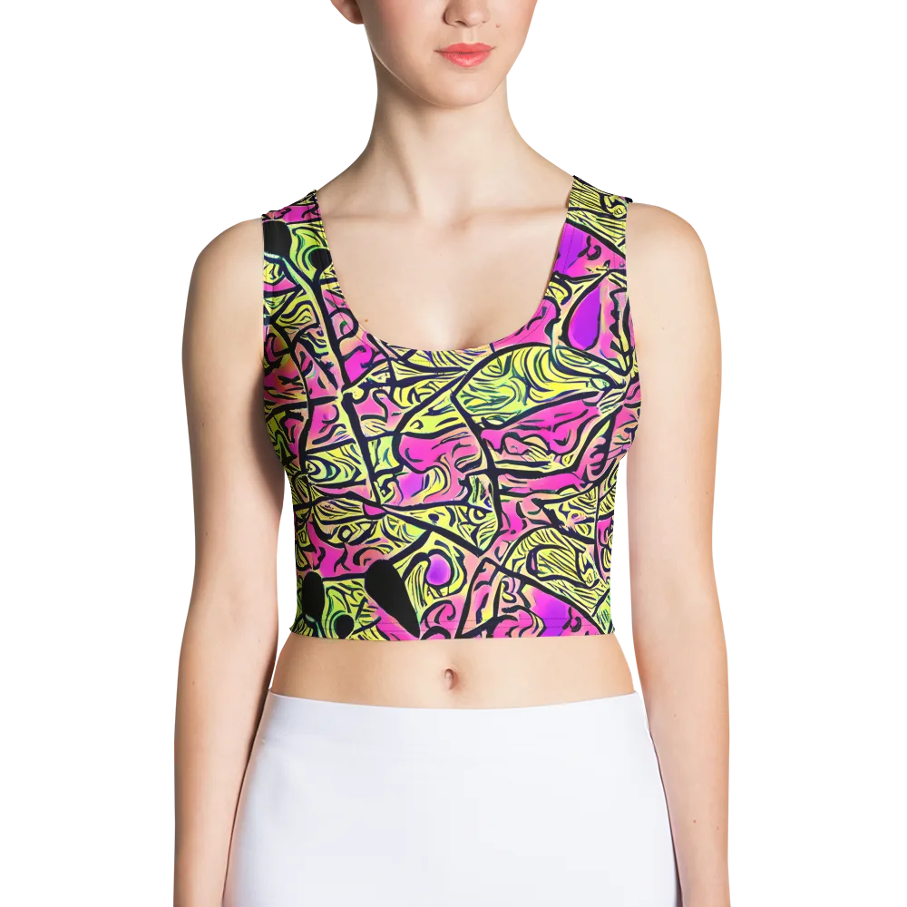 Luminous Scribble on Crop Top — Front