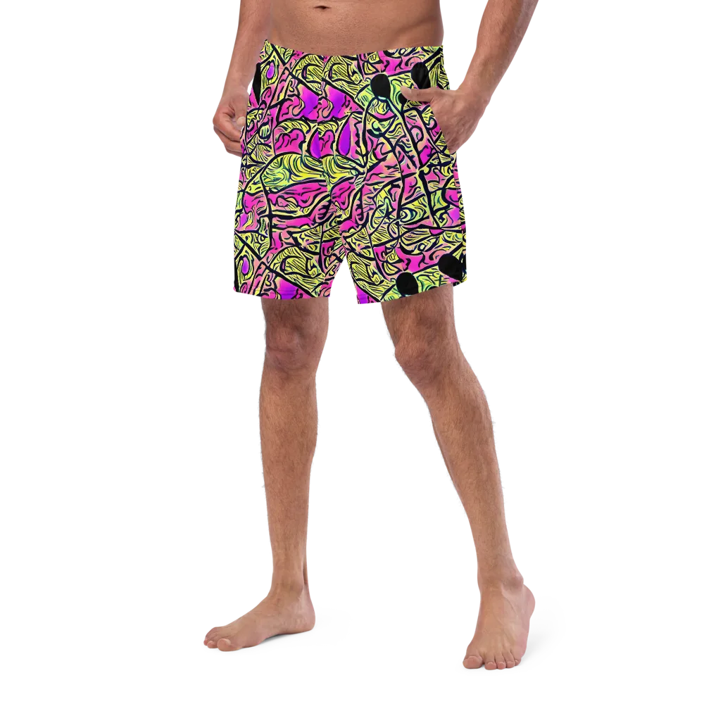 Luminous Scribble on Swim Trunks — Left Front