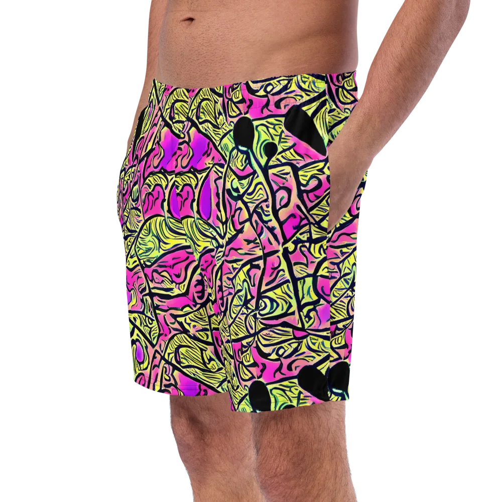 Luminous Scribble on Swim Trunks — Left Front