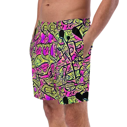 Luminous Scribble on a Swim Trunks