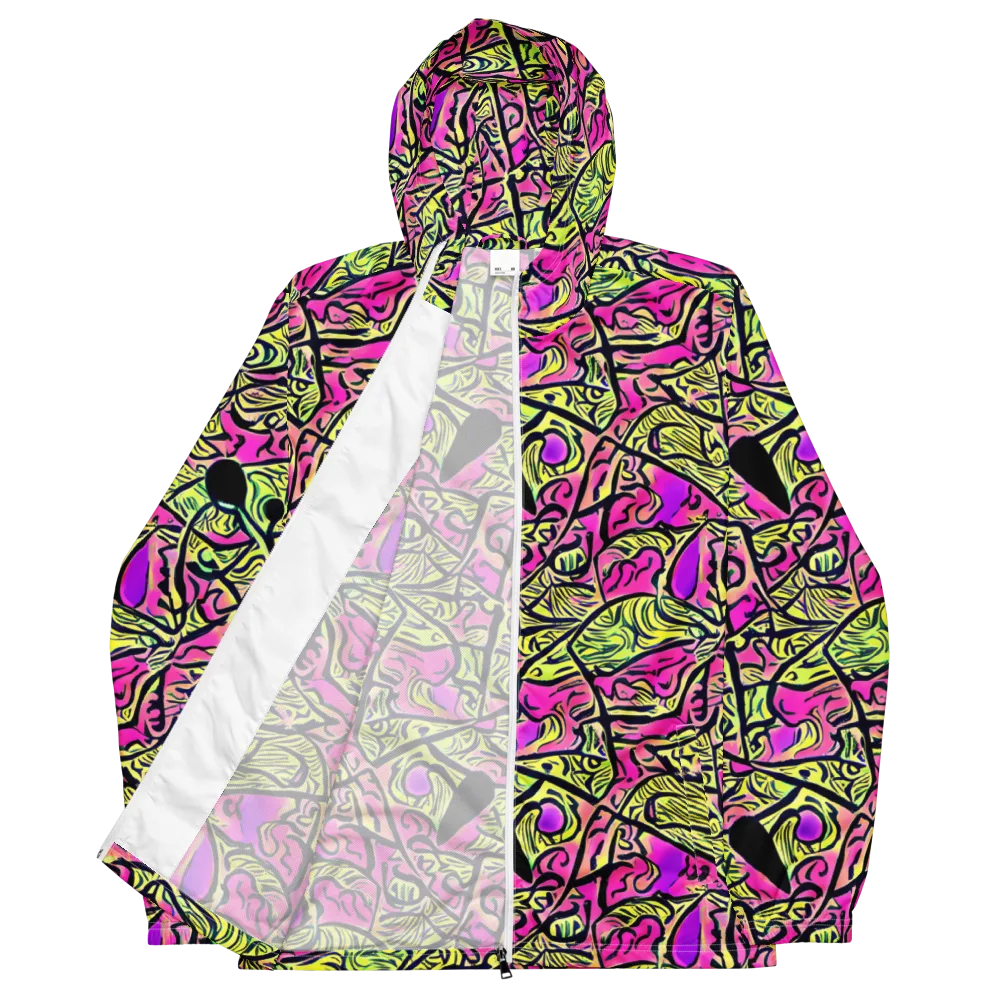 Luminous Scribble on Men's Windbreaker — Front