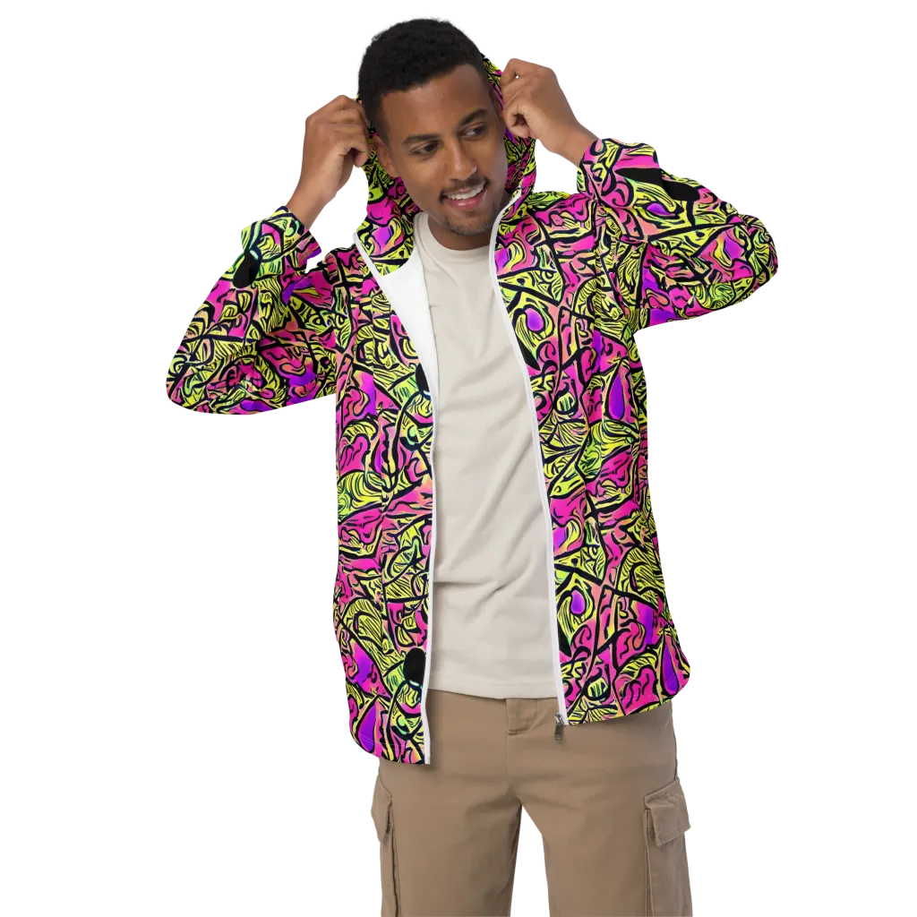 Luminous Scribble on Men's Windbreaker — Front