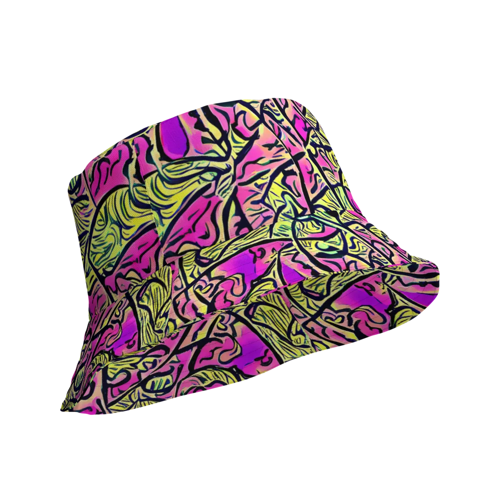 Luminous Scribble on Reversible Bucket Hat — Product details Outside