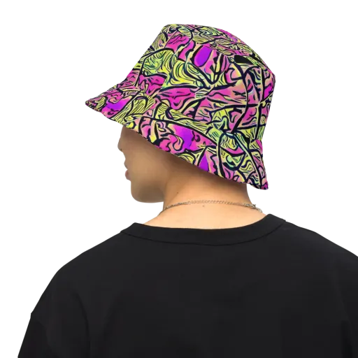 Luminous Scribble on a Reversible Bucket Hat