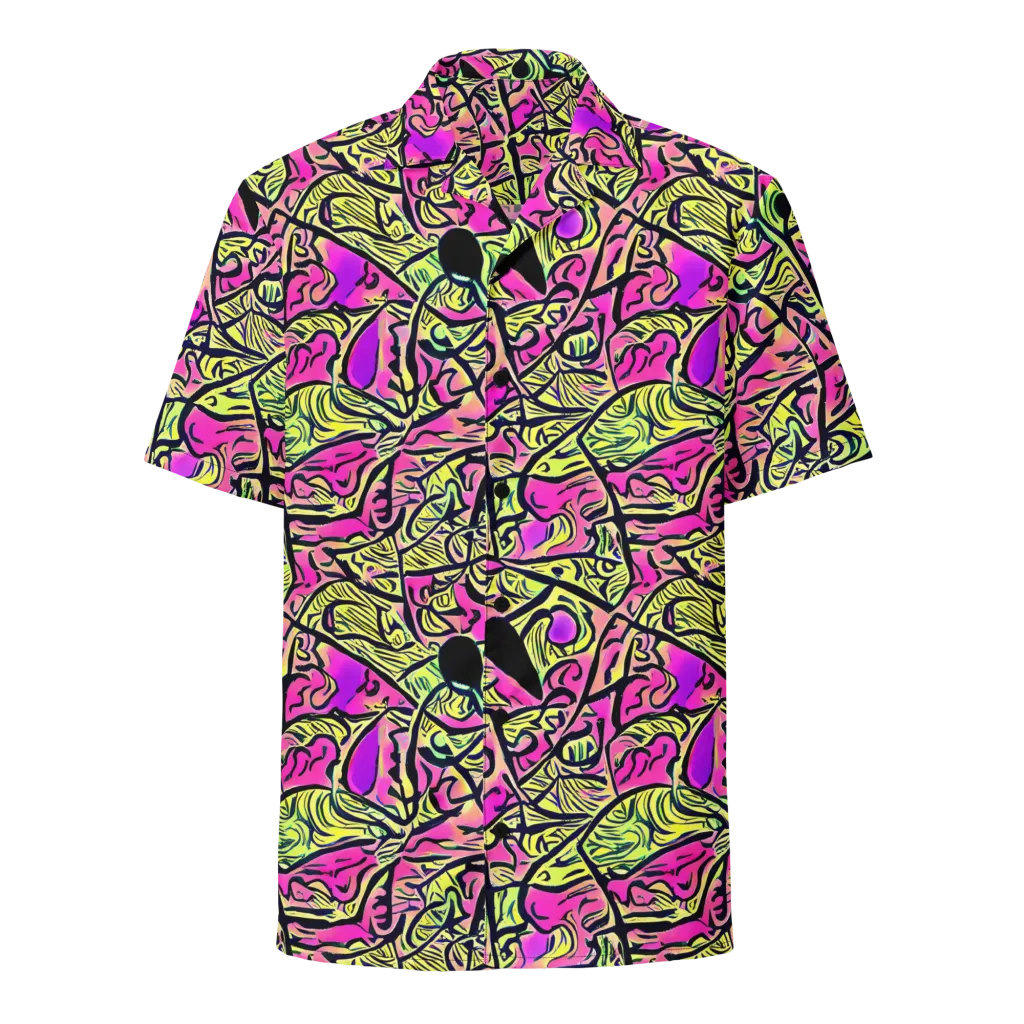 Luminous Scribble on Button Shirt — Front