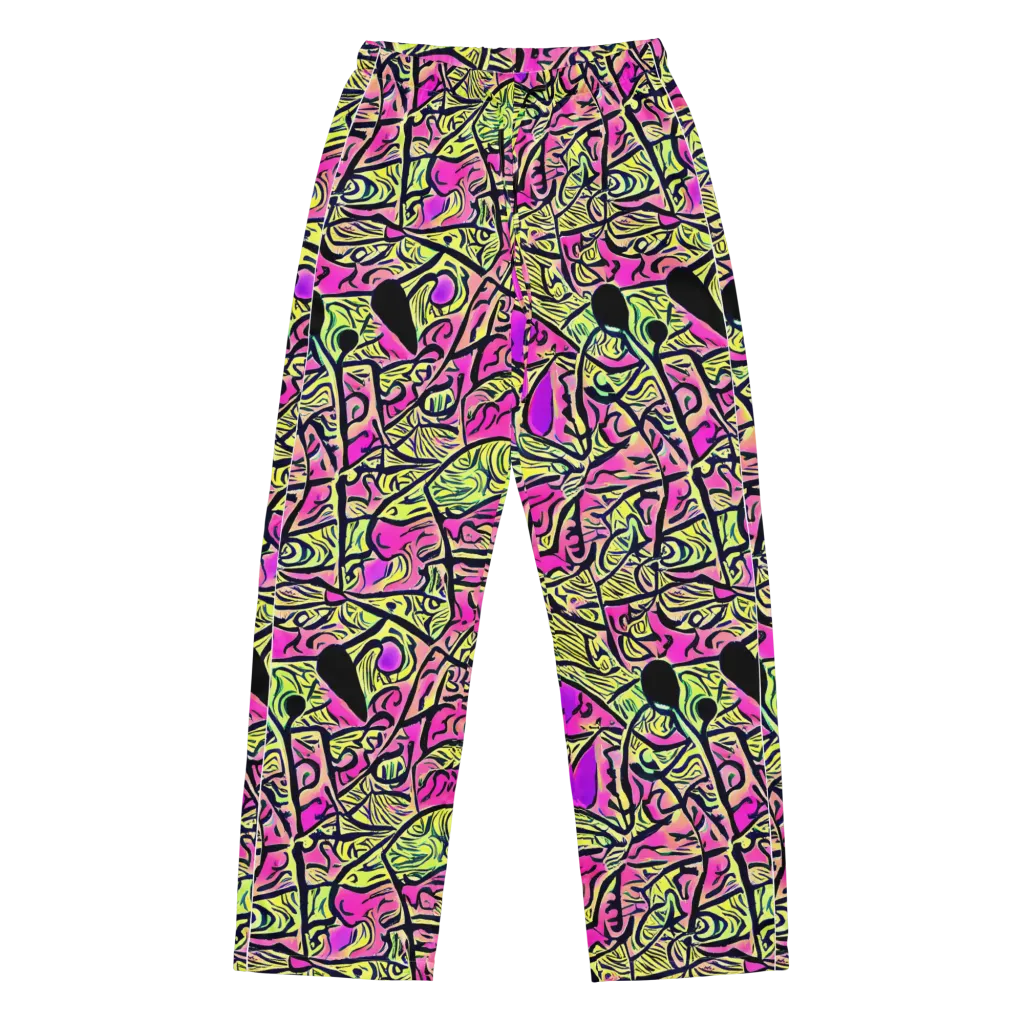 Luminous Scribble on Women's Pajama Pants — Front