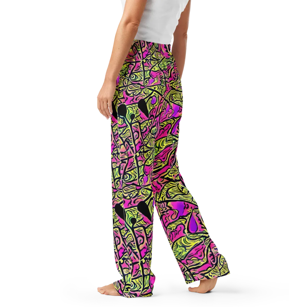 Luminous Scribble on Women's Pajama Pants — Left