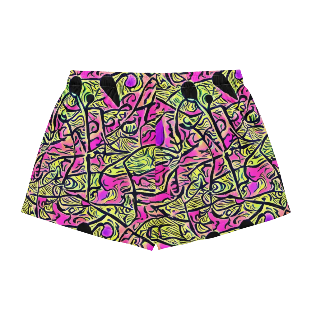 Luminous Scribble on Women's Pajama Shorts — Back