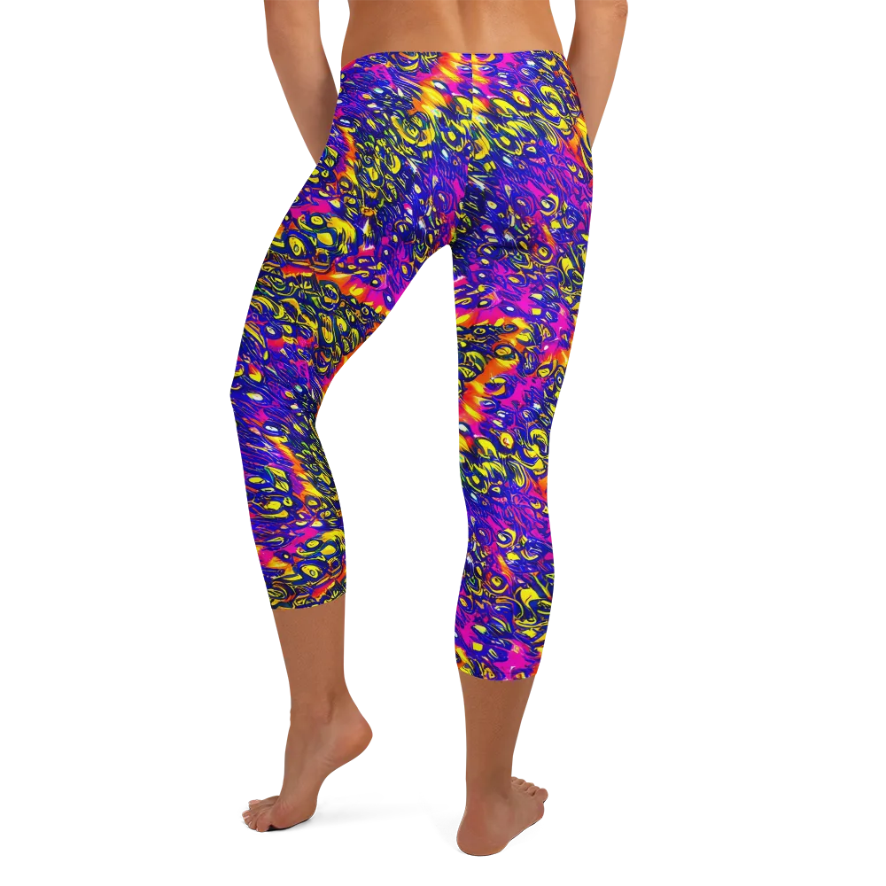 Sonic Colorwave on Capri Leggings — Back