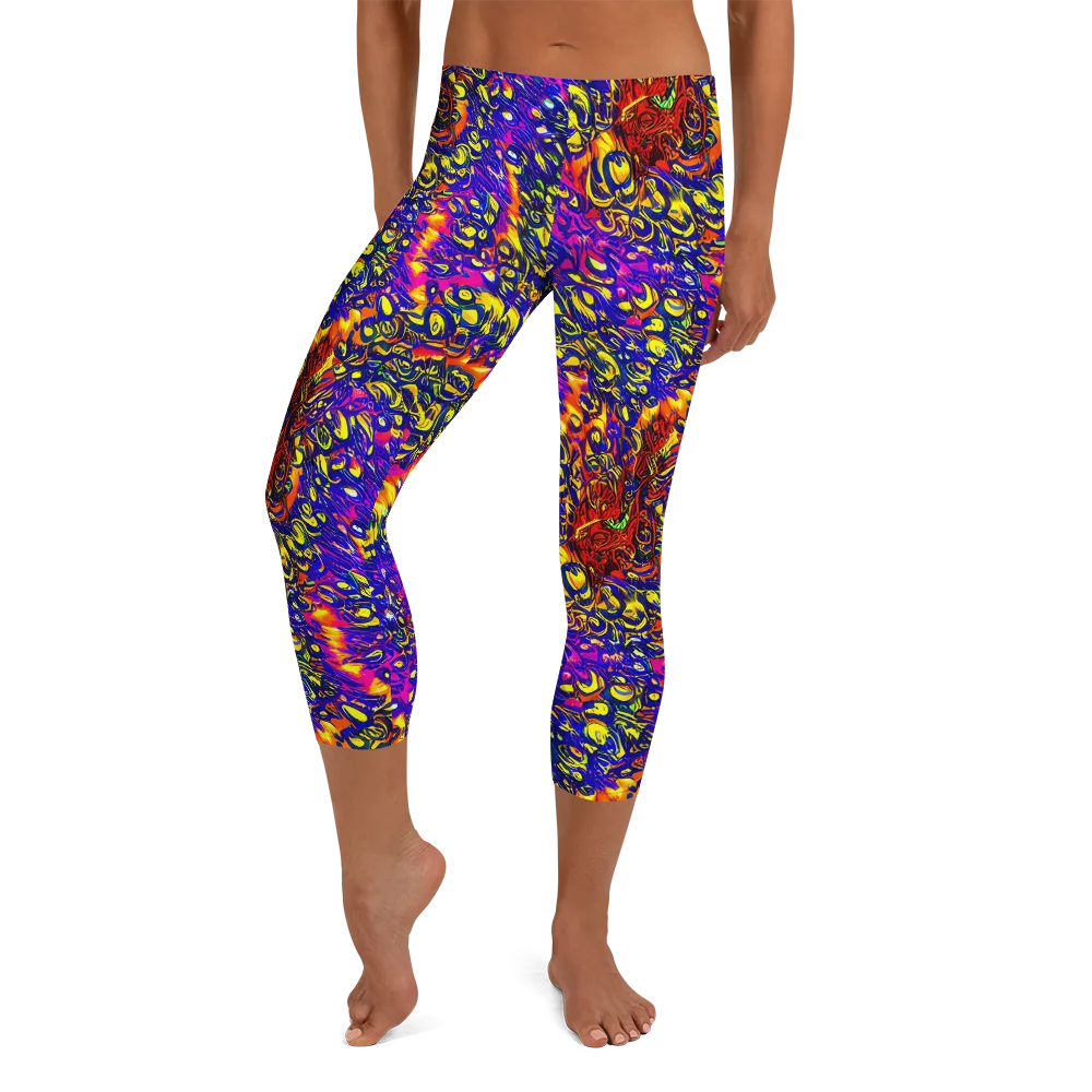 Sonic Colorwave on Capri Leggings — Front