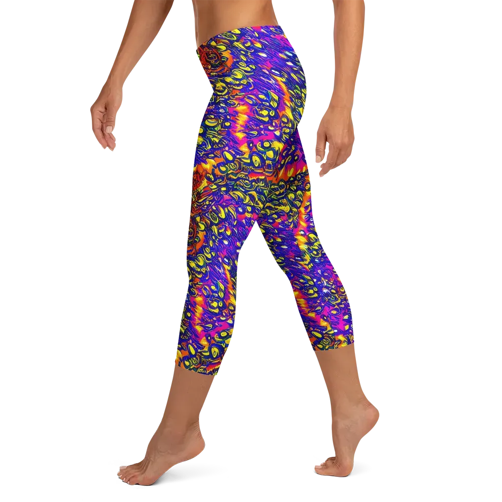 Sonic Colorwave on Capri Leggings — Left
