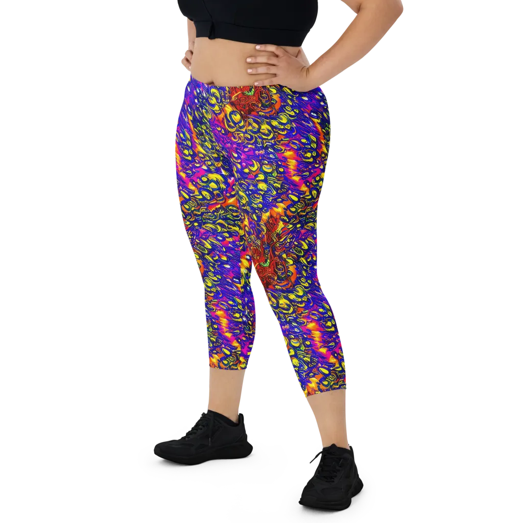 Sonic Colorwave on Capri Leggings — Front