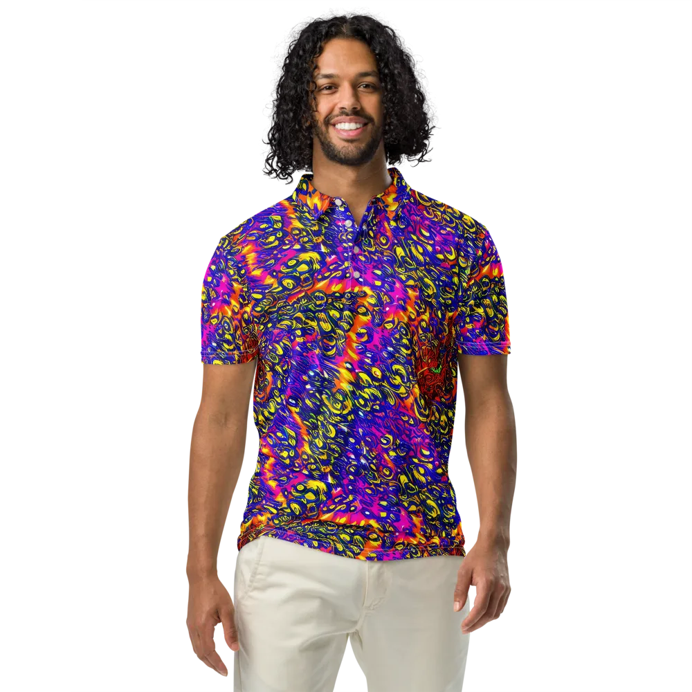 Sonic Colorwave on Men's Slim Fit Polo Shirt — Front